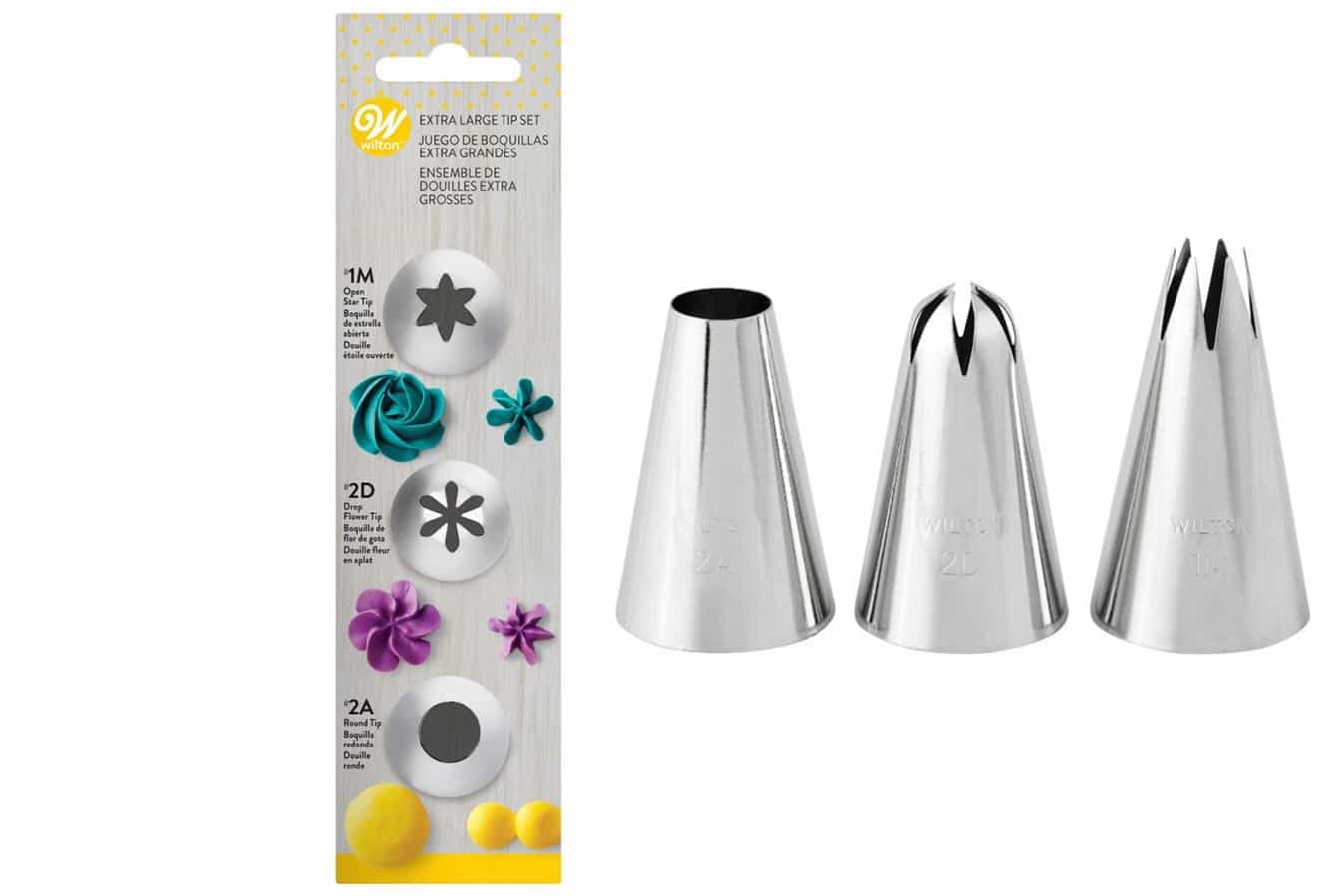 Wilton Stainless Steel Open Star Decorating Tip #1M (3-Pack)